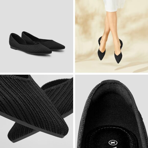 NEW Vivaia Melia / Pointed-Toe Flats / 38 / black - Picture 6 of 7